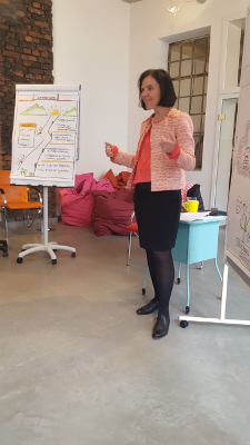 Präsentation einer Teilnehmerin